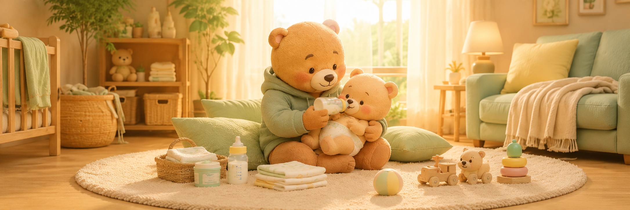 パパと赤ちゃんの日常シーン
